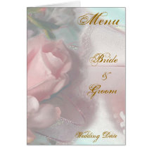 Nosso casamento - cartão do menu do restaurante