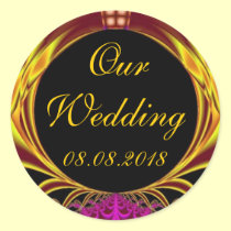 Nosso casamento - salvar a data adesivos