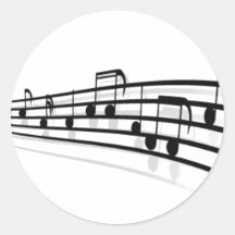 Notas da música adesivos