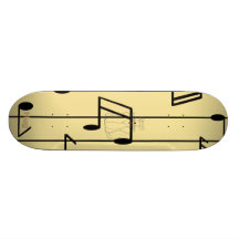 Notas da música, na plataforma skate