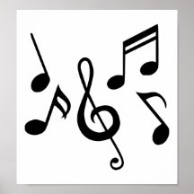 Notas da música posteres