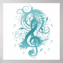 Notas legal bonitas da música com redemoinhos do s poster