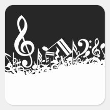 Notas musicais misturadas adesivos