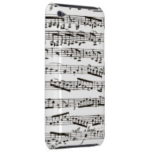 Notas musicais preto e branco capas iPod touch