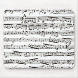 Notas musicais preto e branco mouse pad