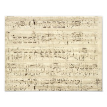 Notas velhas da música - folha de música de Chopin Arte De Fotos