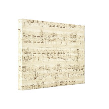 Notas velhas da música - folha de música de Chopin Impressão De Canvas Envolvidas