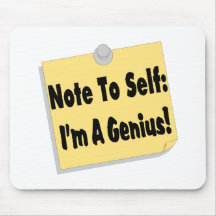 Note ao auto Im um gênio Mouse Pad