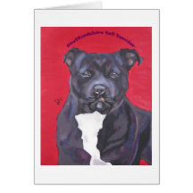 Notecard de Staffordshire bull terrier Cartão