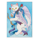 Notecard do gato do Cupido Cartoes