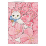 Notecard feericamente do gato de Sakura Cartão