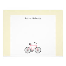 Notecard liso personalizado bicicleta convites personalizados