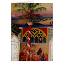 Notecard pintado #2 de Frescoe da igreja de Havaí Cartoes