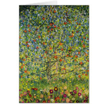 Nouveau da arte da pintura de Gustavo Klimt a árvo Cartoes