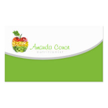 Nutricionista - cartão de visita do treinador da n