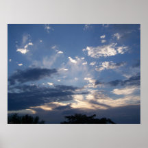 Nuvens surpreendentes do céu WV Impressão