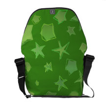 O abstrato verde Stars a bolsa mensageiro do ricks