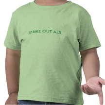 O ALS do strikeout caçoa o t-shirt