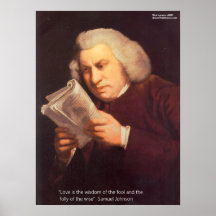 O amor de Samuel Johnson é posters da sabedoria