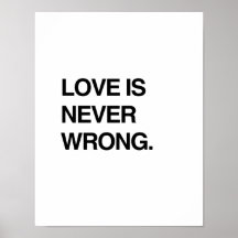 O AMOR É NUNCA ERRADO PÔSTERES