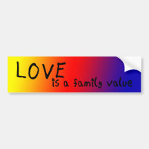 O amor é uns valores familiares adesivos