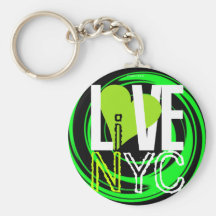 O amor NYC vive no verde do chaveiro de NYC