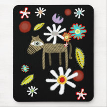 O amor ocidental do cavalo floresce Mousepad tropi