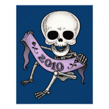 O ano novo do bebê Skullabee Convites Personalizado