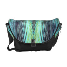 O Aqua com preto listra a bolsa mensageiro do rick
