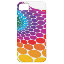 O arco-íris retro pontilha capas de iphone iPhone 5 capa