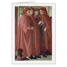 O aviso a St. Zacharias (fresco) (detalhe Cartões