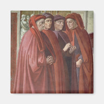 O aviso a St. Zacharias (fresco) (detalhe Imãs De Refrigerador