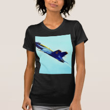 O azul dobra pilotos de jatos dos lutadores camisetas