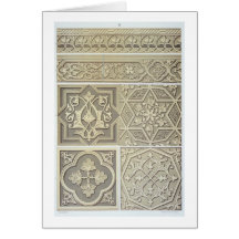 O azulejo árabe projeta (o litho da cor) cartoes