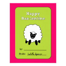 O baa-lentine caçoa o cartão dos namorados convite personalizado
