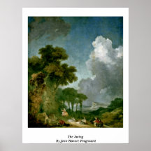 O balanço por Jean-Honore Fragonard Pôsteres