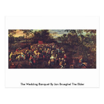 O banquete daqui até janeiro Brueghel do casamento Cartão Postal