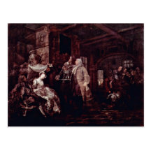 O banquete do casamento "por Hogarth William Cartao Postal