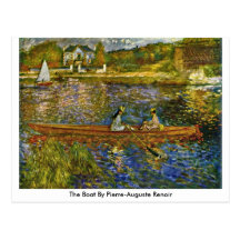O barco por Pierre-Auguste Renoir Cartões Postais