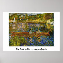 O barco por Pierre-Auguste Renoir Poster