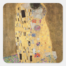 O beijo, 1907-08 adesivo em forma quadrada