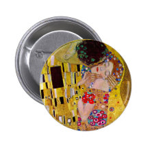 O beijo (detalhe) por Gustavo Klimt Botons