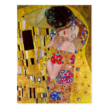O beijo (detalhe) por Gustavo Klimt Cartão Postal