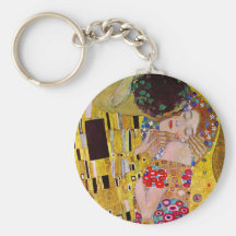 O beijo (detalhe) por Gustavo Klimt Chaveiro