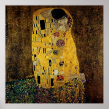 O beijo por Gustavo Klimt Posteres