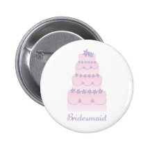 O botão da dama de honra do bolo de casamento botons