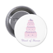 O botão da madrinha de casamento do bolo de casame boton