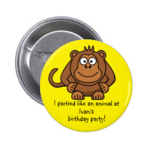 O botão do macaco do animal de partido favorece le pins