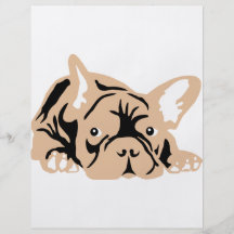 O buldogue francês aumentou modelo de panfleto