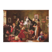 O cabaz do Natal Impressão De Canvas Envolvidas